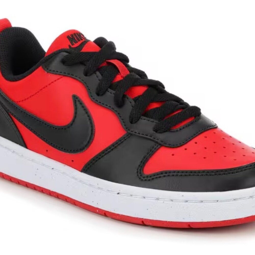 Kids' Nike Big Kid Court Borough Low Recraft Sneakers Red & Black 5